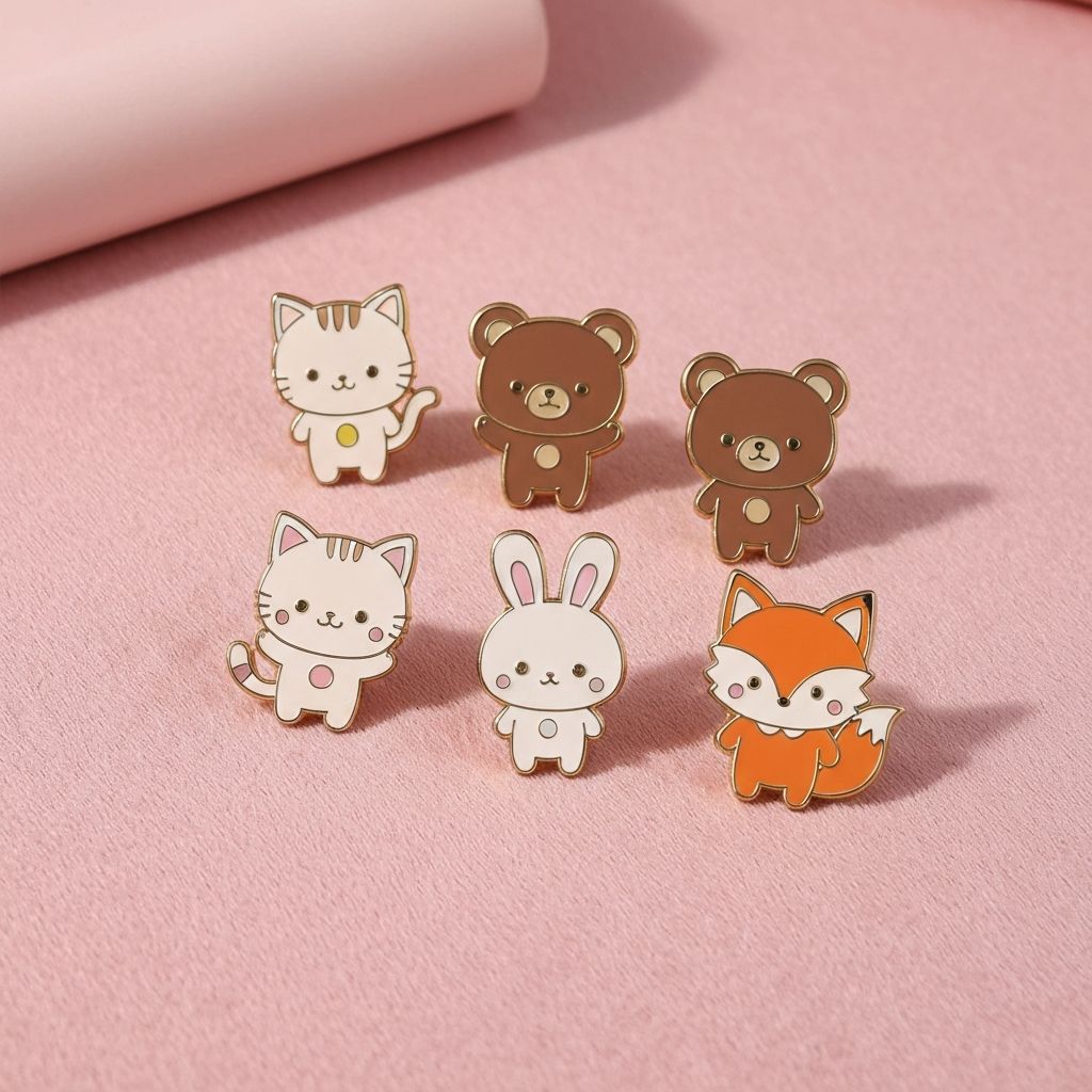 Chibi Animal Pin Set
